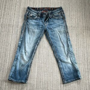 Rock Revival Pilkin Capri women’s 28 bling butt sequins detail rhinestone studs